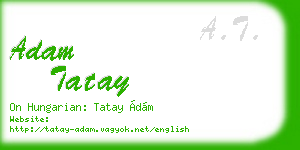 adam tatay business card